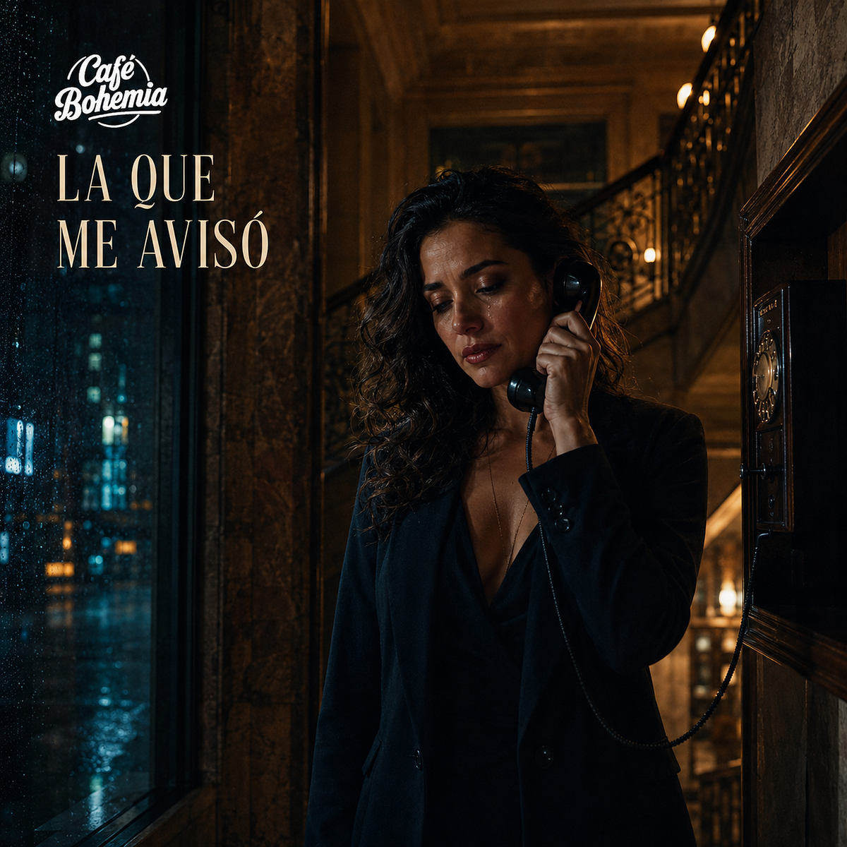 La Que Me Avisó — portada del single digital de Café Bohemia, salsa romántica