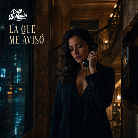 La Que Me Avisó — portada del single digital de Café Bohemia, salsa romántica