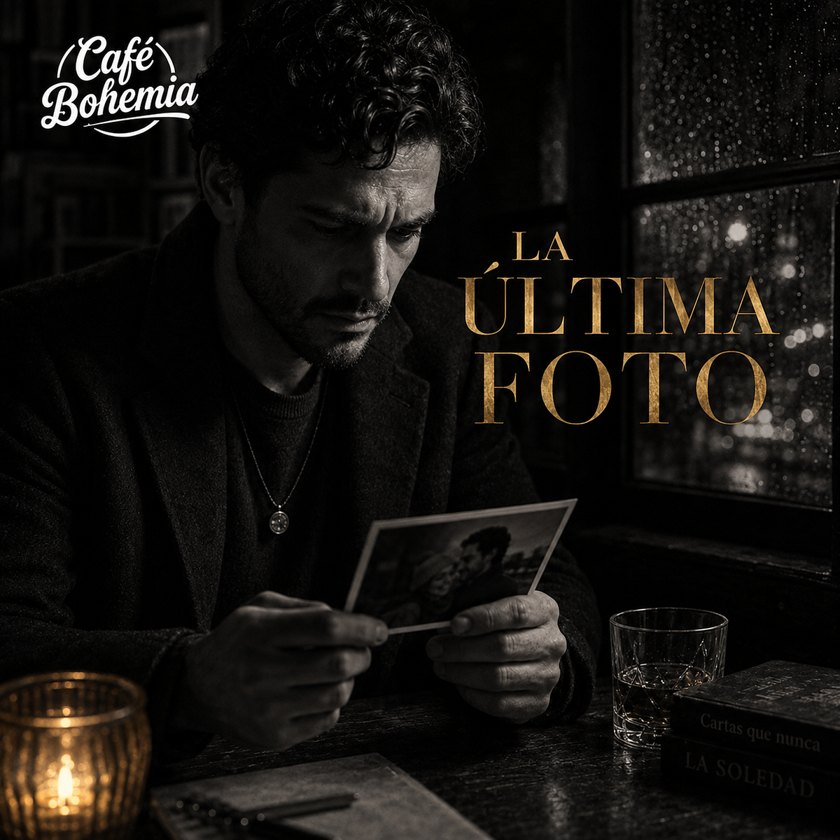 La Última Foto — portada del single digital de Café Bohemia, salsa romántica