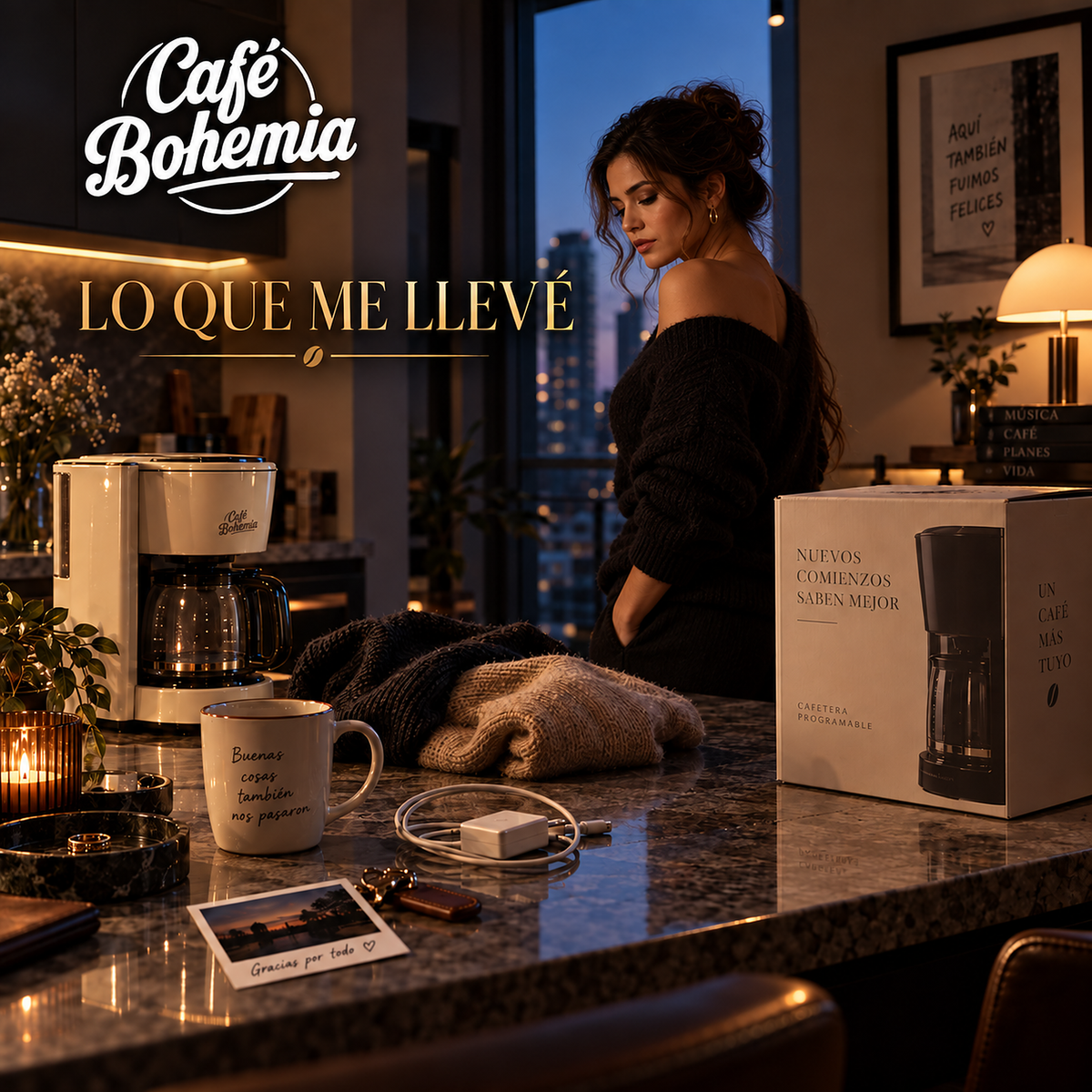 Lo Que Me Llevé — portada del single digital de Café Bohemia, salsa romántica