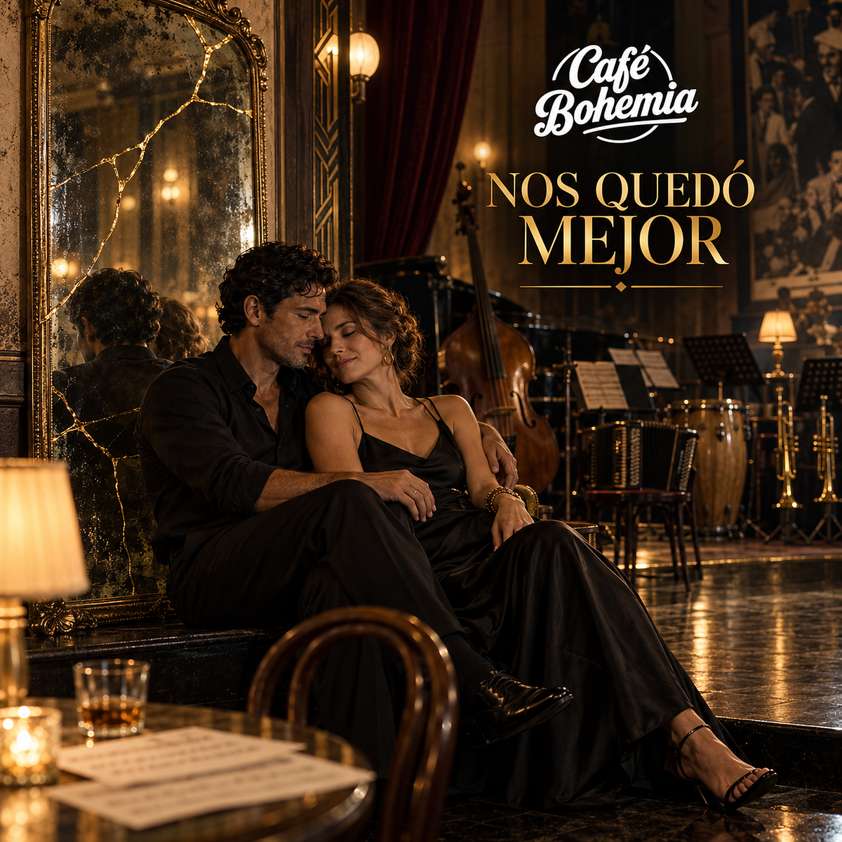 Nos Quedó Mejor — portada del single digital de Café Bohemia, salsa romántica