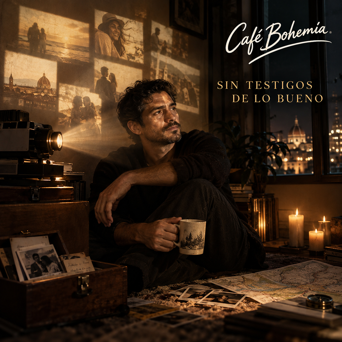 Sin Testigos De Lo Bueno — portada del single digital de Café Bohemia, salsa romántica