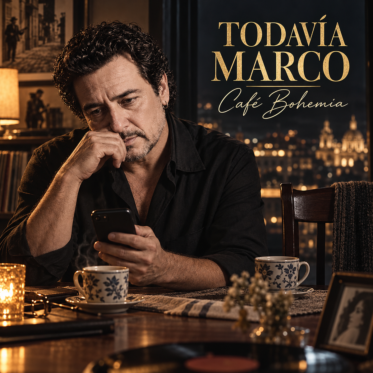 Todavía Marco — portada del single digital de Café Bohemia, salsa romántica