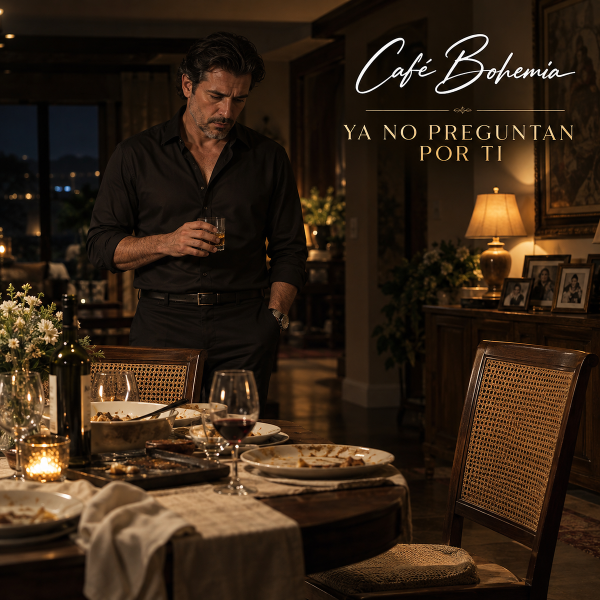 Ya No Preguntan Por Ti — portada del single digital de Café Bohemia, salsa romántica